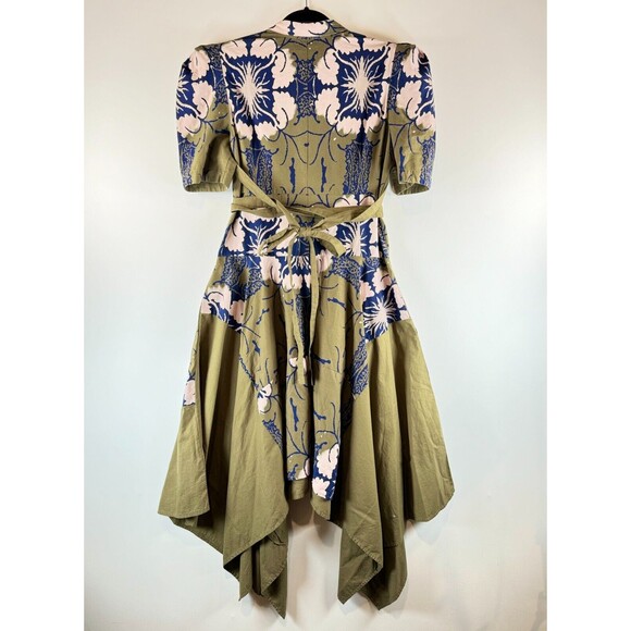 Making The Cut Womens Shirt Dress Green Winning Look Garys Self Tie Midi Medium - Picture 6 of 10